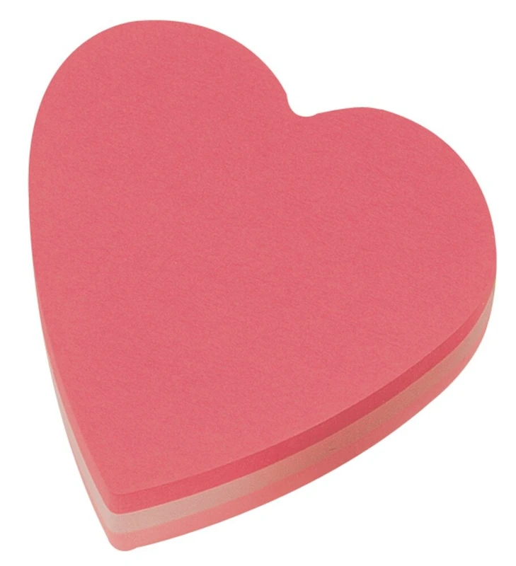 Postit 3M49869 2007h Cube Heart Note, 12 Pads - Pink