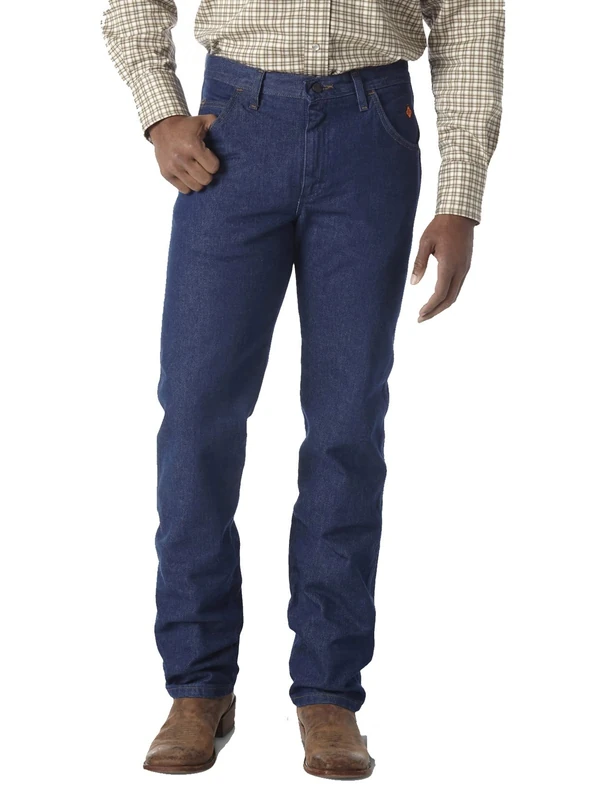 Wrangler Men's Flame Resistant Regular Fit Lightweight Jean, Prewash, 32WX32L
