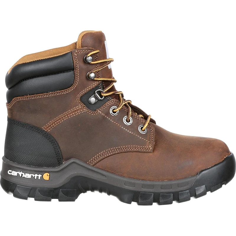 Carhartt Men's 6" Rugged Flex Waterproof Breathable Composite Toe Leather Work Boot CMF6366,Brown Oil Tanned Leather,9.5 M US