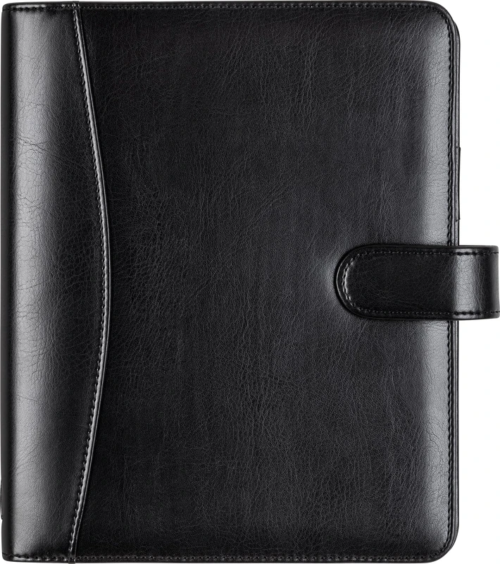 rido/Idé 706504190 Timing System/Ring Binder Calendar/Timer Timing 1, A5, 148 x 210 mm Imitation Leather Ring Binder Black with Flap, 6 Ring Toggle Clamp, Without Calendar