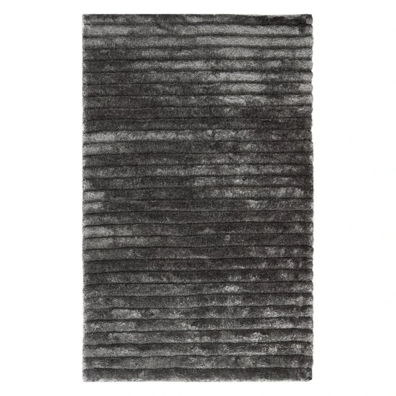 Safavieh Shaggy Indoor Hand Tufted Accent Area Rug, Shag Collection, SG554, in Silver, 76 X 122 cm for Living Room, Bedroom or Any Indoor Space