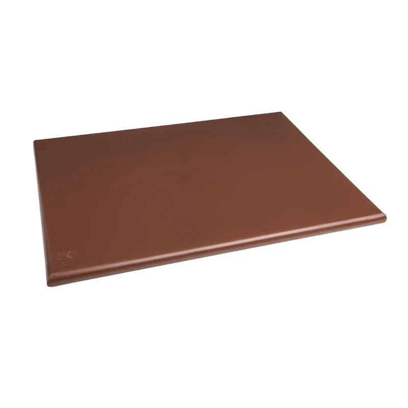 Hygiplas Extra Large High Density Brown Chopping Board for Vegetables - 60x45cm