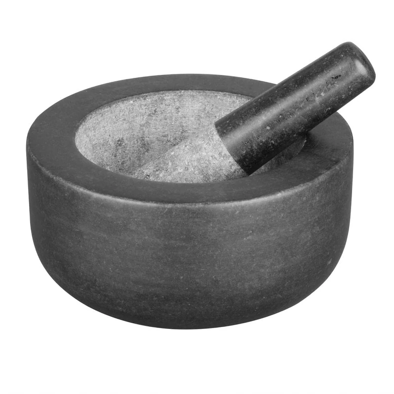 Vogue Granite Pestle and Mortar, Black, 203(Dia)mm, Granite Mortar and Pestle, Professional & Home Use, GG016