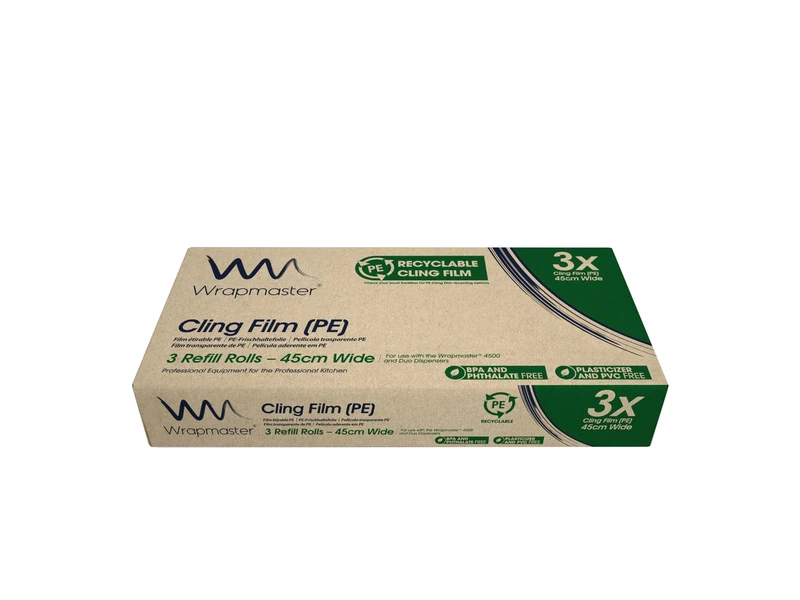 Wrapmaster Number 4500 Cling Film Rolls, Pack of 3