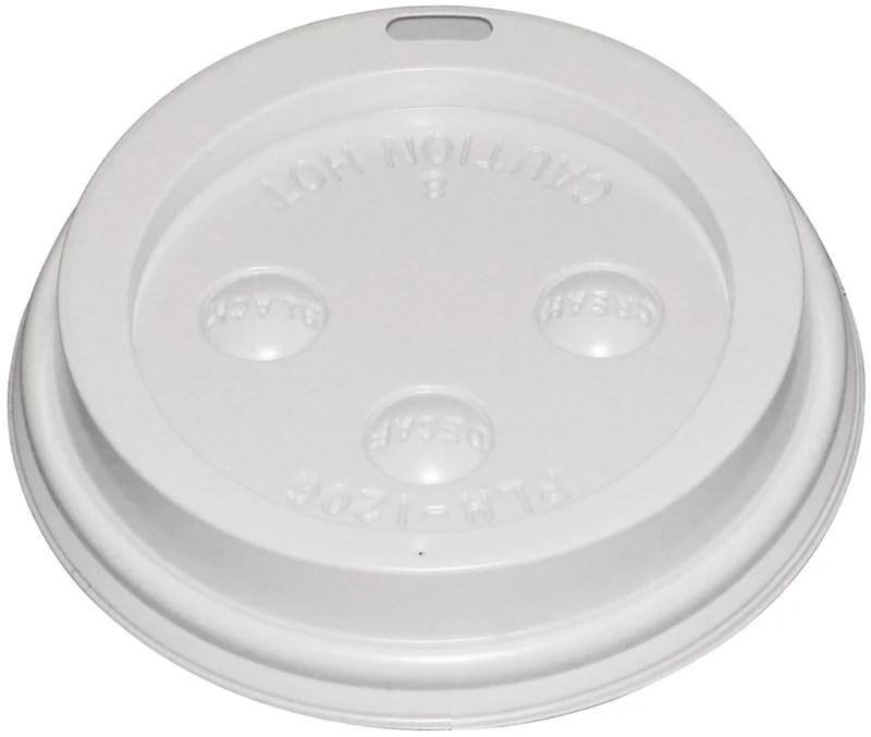 Fiesta Recyclable Disposable Coffee-Cup Lids | White | Pack of 1000 | Fits Fiesta 225ml / 8 ounce Hot Cups | CE256