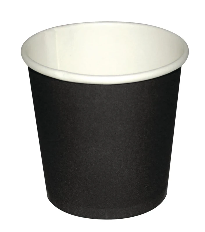 Fiesta Green Recyclable Espresso Cups Single Wall 112 ml / 4 oz (Pack of 1000), Black, Renewable Paperboard, Lids Sold Separately, GF018