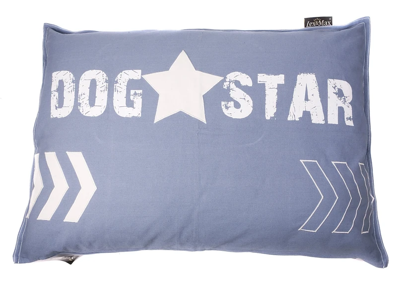 Lex & Max Petfab Dog Star Cover for Bench Dog Cushion Filling 100 x 70 cm Light Blue - Image 1