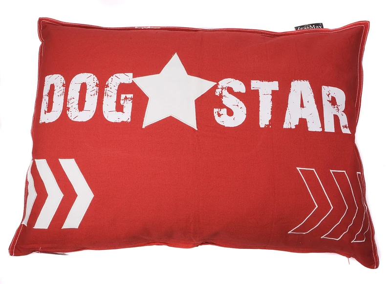 Lex & Max PETFAB Dog Star Cover for Bench Dog Cushion Filling 100 x 70 cm Red