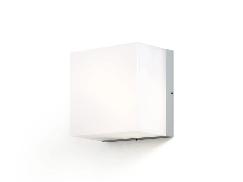Konstsmide Outdoor Wall Lights/San Remo Large Up Down Modern Outdoor Wall Light/2 x 15 W E27 Max Bulb (Not Included) Wall Lamp/Frosted-Opal Polycarbonate Glass/Aluminium/IP54/Outside Light Aluminium