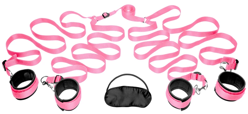 Frisky Pink Bedroom Restraint Kit