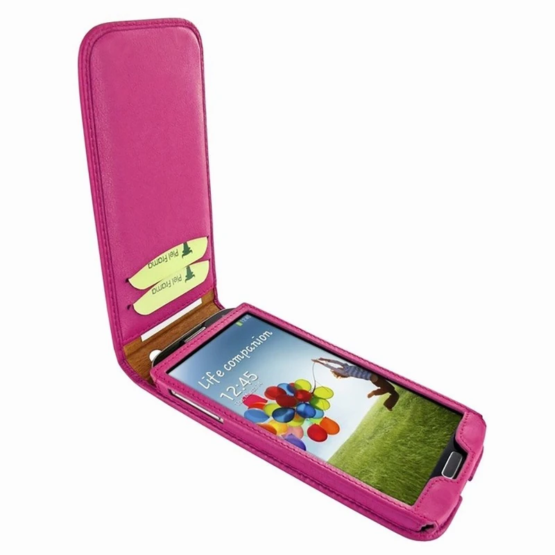 Piel Frama Magnet Leather Case for Samsung Galaxy S4 - Fuchsia