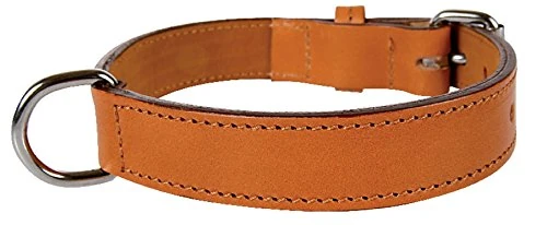 Double Thickness Leather Dog Collar 80 cm Natural - Image 1