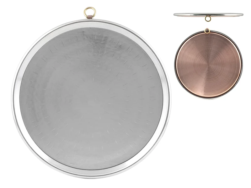 Pentole Agnelli COCU43/338 Tin Plated Copper Conical Baking Tin with Rim, Height 2 cm, Diameter 38 cm