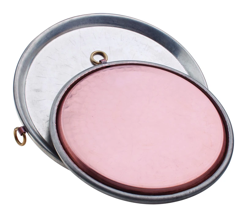 Pentole Agnelli COCU43/345 Tinned Copper Tinned Copper Baking Tin with Rim, Height 2 cm, Diameter 45 cm