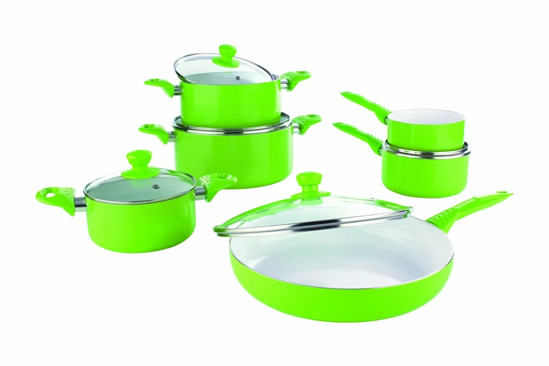 BRATmaxx 04452 Mega Cookware Set, 15 Pieces | Ceramic Coating | Compatible for All Stoves