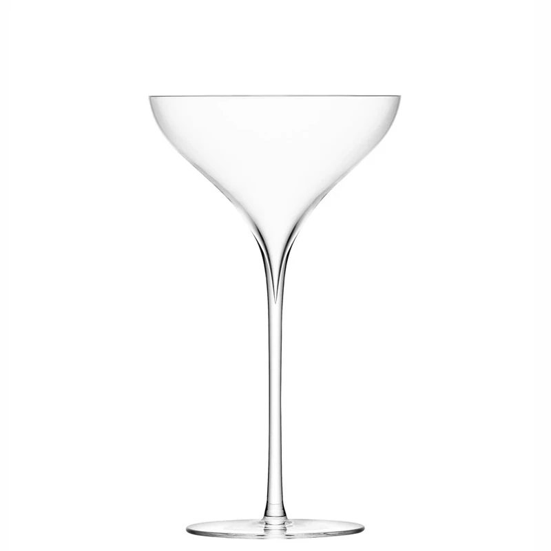 LSA International Savoy Champagne Saucer 250ml Clear | Set of 2 | Mouthblown & Handmade Glass | SA06