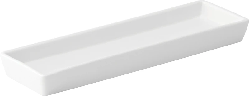 Utopia Z03095 Fine China Rectangular Tray, 11.5" x 3.25", 28 cm x 8 cm, Anton Black (Pack of 6)