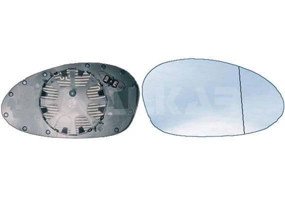Alkar 6412843 Outside Heated Aspherical Mirror Glass with Holder - Blue