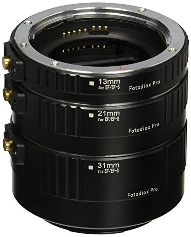 Fotodiox Pro Canon EOS Auto Macro Extension Tube Set Kit for Extreme Close-Up with Autofocus and Auto-Exposure - Image 1