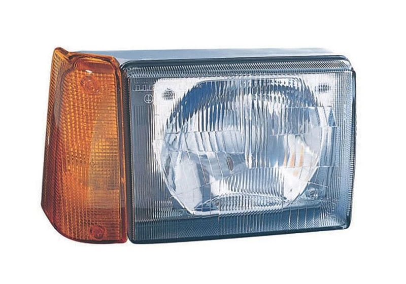 Alkar 3706013 Headlamp Lens with Indicator Manual Orange Asymetrical Lamp H4