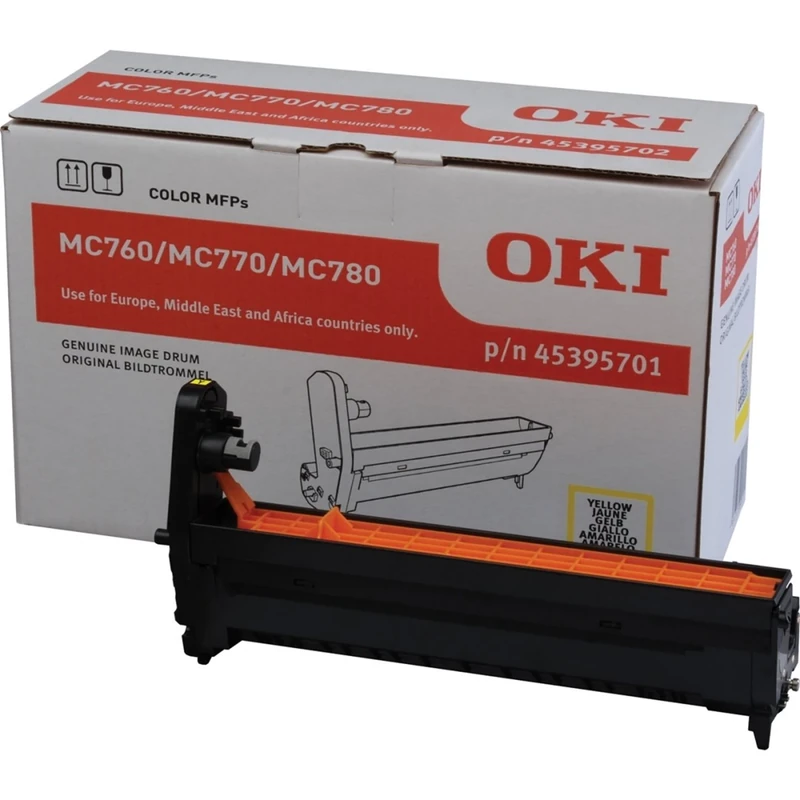 Oki 45395701 EP-MC760 Drum Toner Cartridges - Yellow