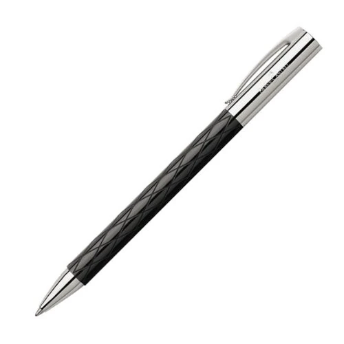 Faber-Castell Ambition Bold Ballpoint Pens (Black, Black, Chrome, Bold, 1 Piece)aa