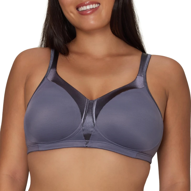 Playtex Womens 18 Hour Sensational Sleek Wirefree Full Coverage Bra #4803 - Grey - 40E