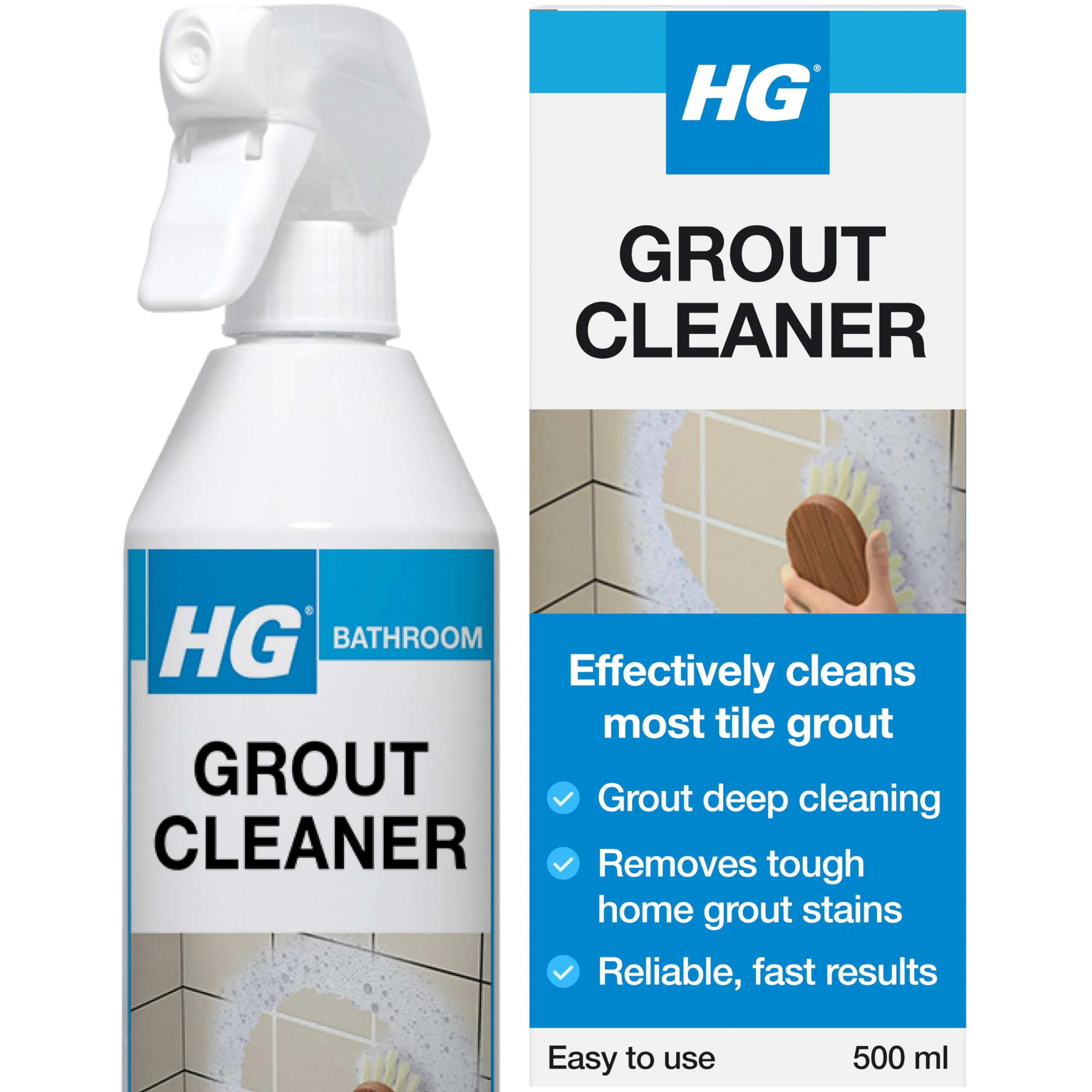 HG Grout Cleaner Ready-to-Use, Removes Stubborn Dirt from Wall & Floor Tile Grout – 500ml