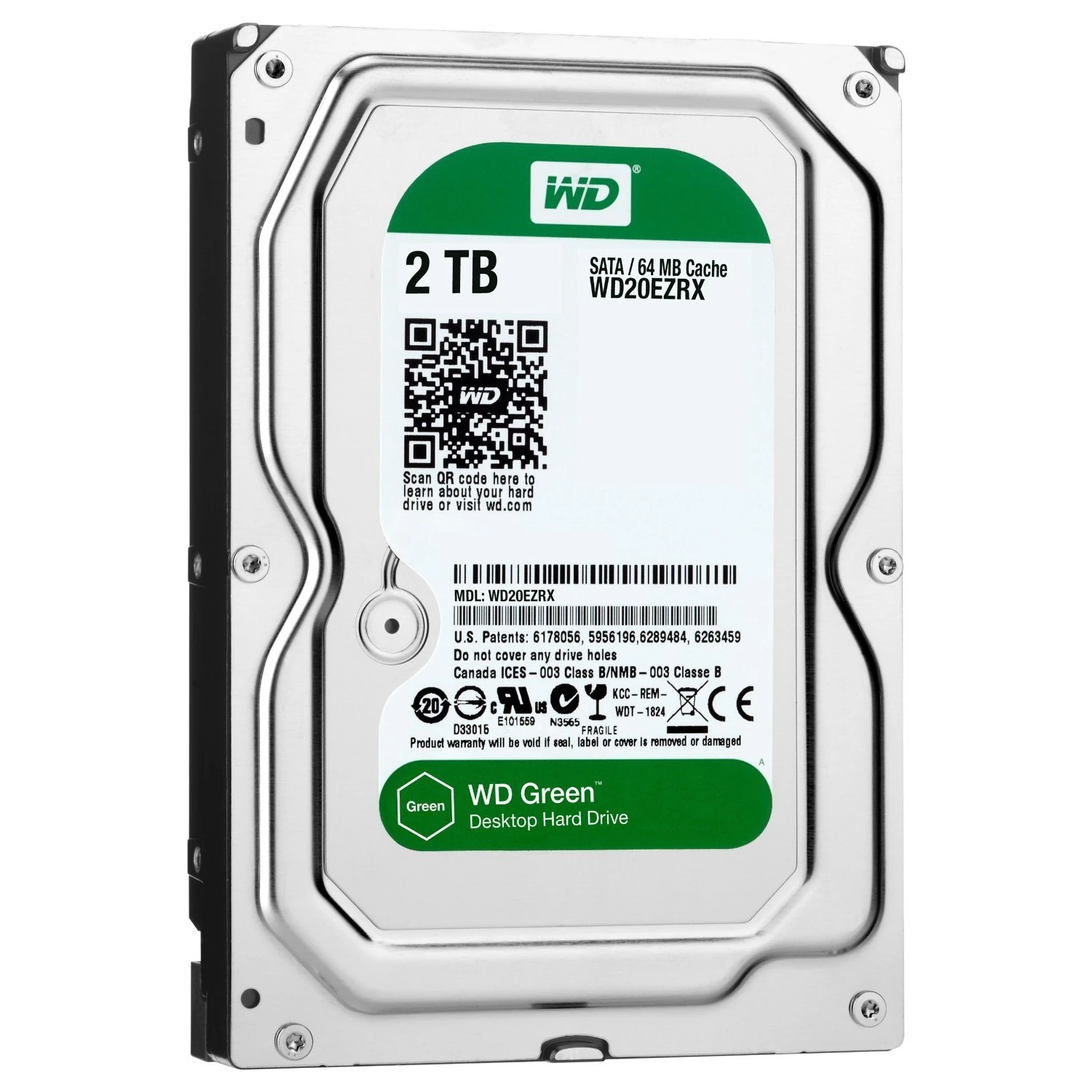 Western Digital 2TB 3.5" HDD SATA III - 6Gb/s, 5400 RPM, 64MB Cache