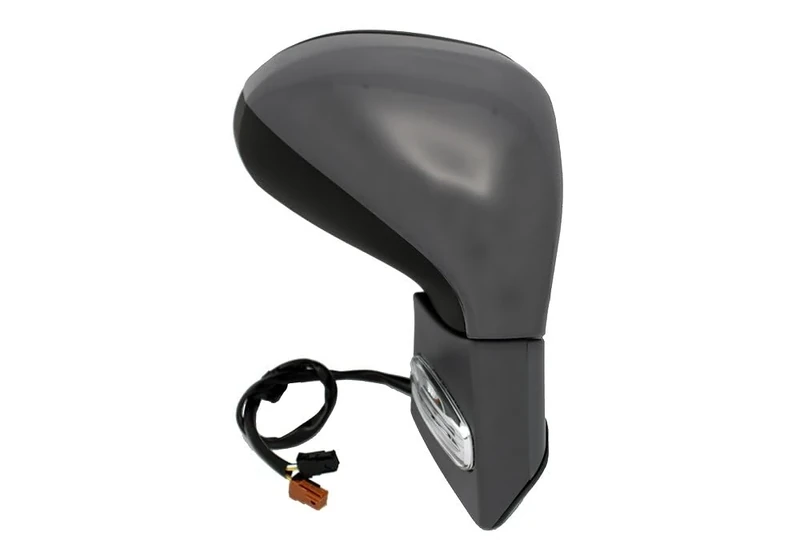 Alkar 6140308 Outside Complete Electrically Foldable/Electric Heated Primed Convex Mirror with Temperature Sensor/Blinker