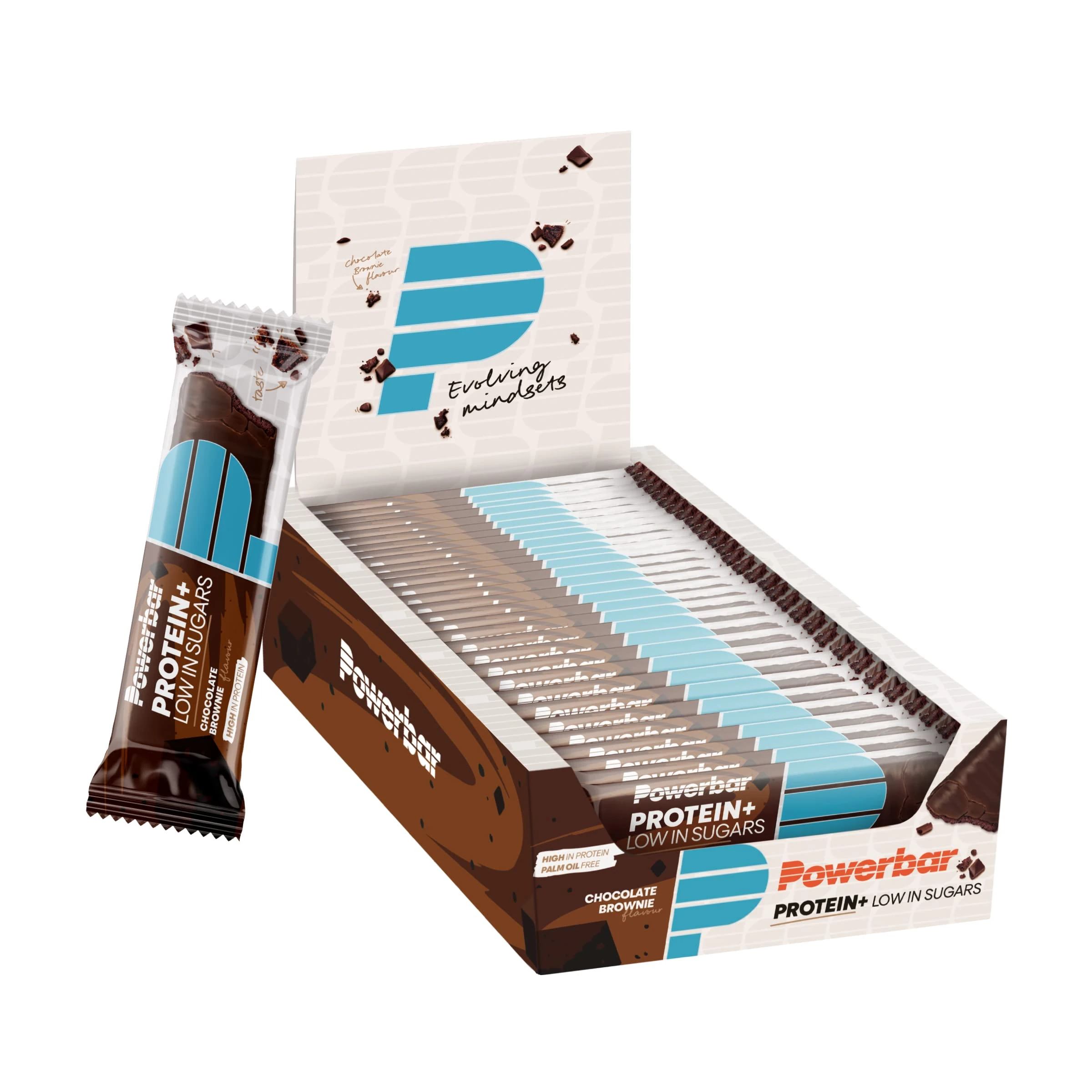 Powerbar Protein Plus Low Sugar Chocolate Brownie 30x35g - High Protein Low Sugar Bar