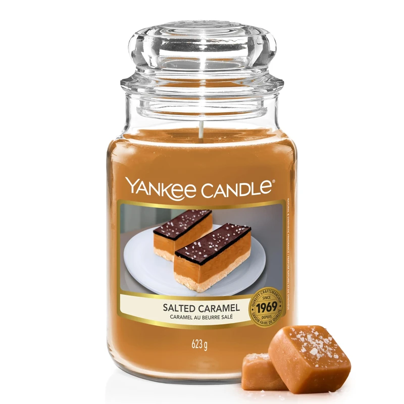 Yankee Candle Scented Candle | Salted Caramel Large Jar | Long Burning Candles: up to 150 Hours | Perfect Gifts for Women