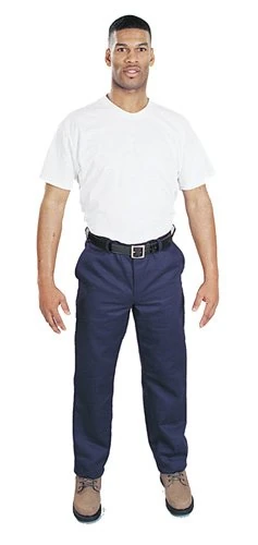 Steel Grip NBV89586B-40x32 8.5oz 40 x 32-inch Vinex Secondary Workwear Flame Resistant Pants - Navy Blue