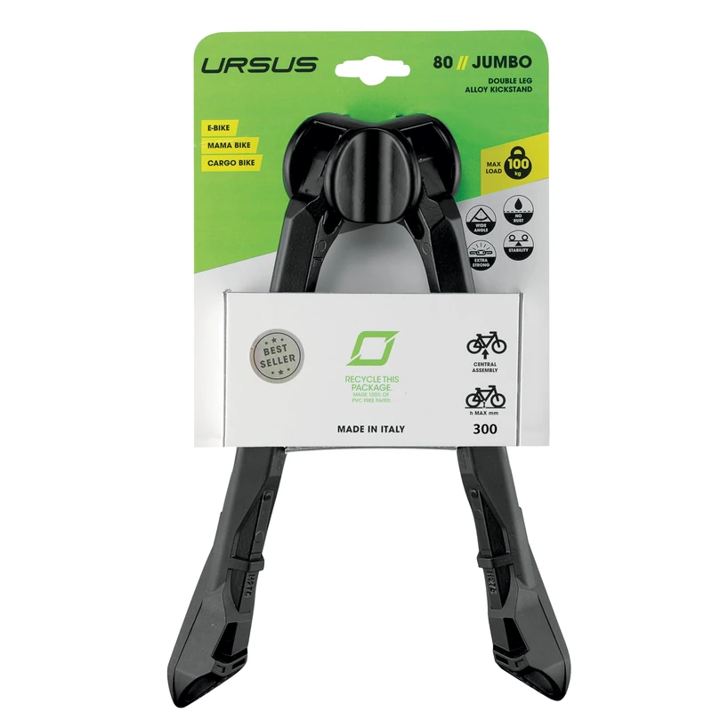 Ursus Jumbo Bipod Kickstand, Black, One Size