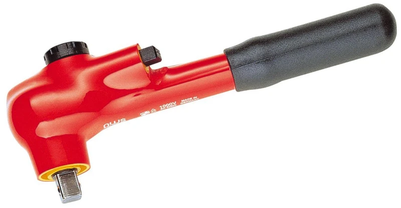 NWS 2031-190 Number 2031 Reversible Ratchet, Red/Black, 190 mm