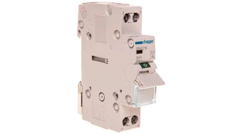 Hager SBM216 Off Switch 2P 16A with Indicator Light