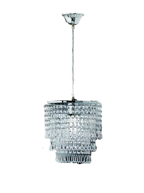 Reality Leuchten R1147-06, Pendant Light, Chrome, E27, Chrome.
