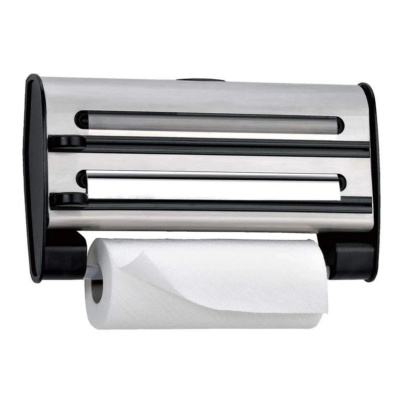 Emsa 505319 Roll Holder Dispenser, Stainless Steel, Grey, 28 x 11 x 41 cm