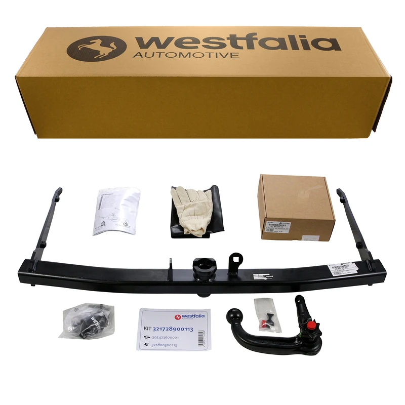 Westfalia Detachable Towbar for VW Tiguan 1 (09/2007-03/2016) - Includes 13-pin Vehicle-specific Wiring Kit