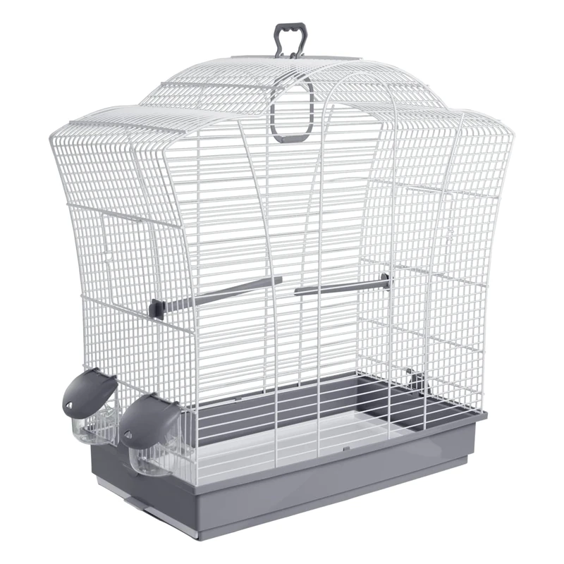 Voltrega Carla Bird Cage with Stand, White with Blue Base 57 x 27 x 57.5cm