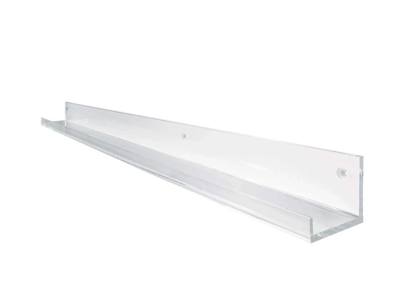 SIGEL GA110 Picture Ledge Shelf for Decorative Objects, 1 m, clear, acrylic - Image 1