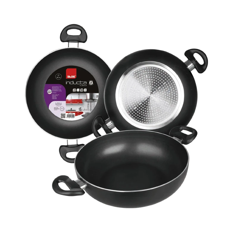 IBILI Inducta - Sartén honda 2 asas, 40 cms