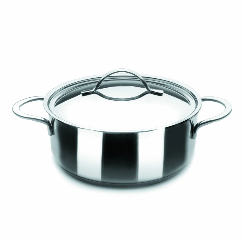 IBILI Noah Casserole with Lid, 28 cm, 18/10 Stainless Steel, Suitable for Induction Hobs