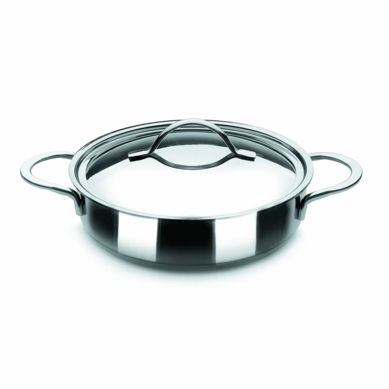 IBILI Noah Pan with Lid, 28 cm, 18/10 Stainless Steel, Suitable for Induction Hobs