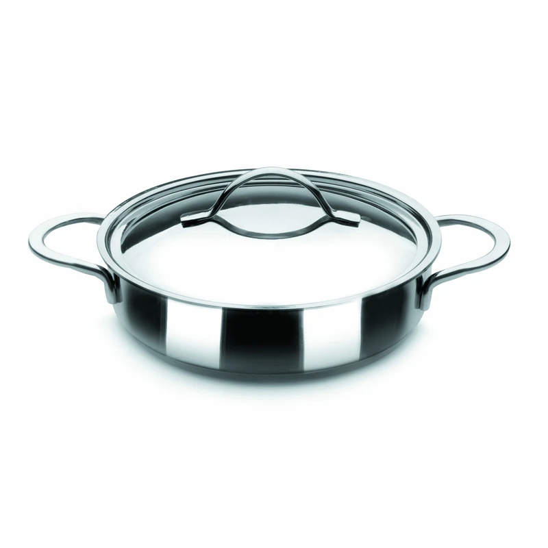 IBILI Noah Pan with Lid, 24 cm, 18/10 Stainless Steel, Suitable for Induction Hobs