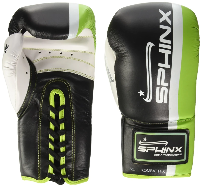 Sphinx Gear PRO-Fight Kombat Fhx Unisex Adult Boxing Glove, Black, 08 oz