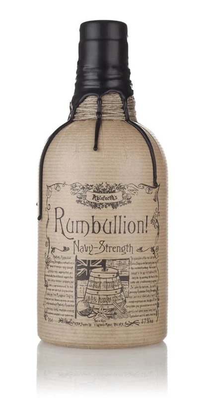 Rumbullion! Navy-Strength, 70cl - 57% ABV Spiced Rum with Cinnamon, Orange and Sweet Vanilla Notes - Hand-Crafted Caribbean Rum Blended and Bottled in the UK