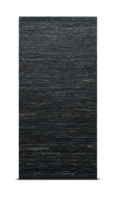 Rug Solid, Leather Rug, Dark Grey, 75 x 300 cm