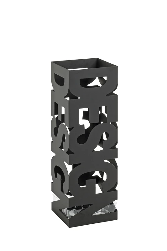 HAKU Modern Umbrella Stand, Black, Metal – Dimensions: W 16 x H 48 x D 16 cm, Style: Modern