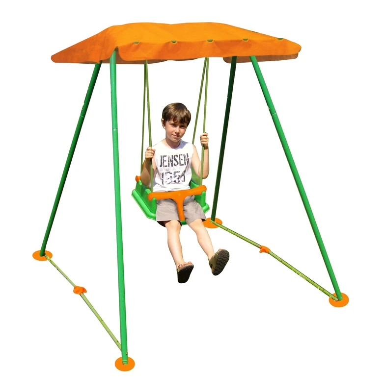 New Plast AMB1319 Dragonfly 3-in-1 Folding Swing with Sun Shade and Safety Seat